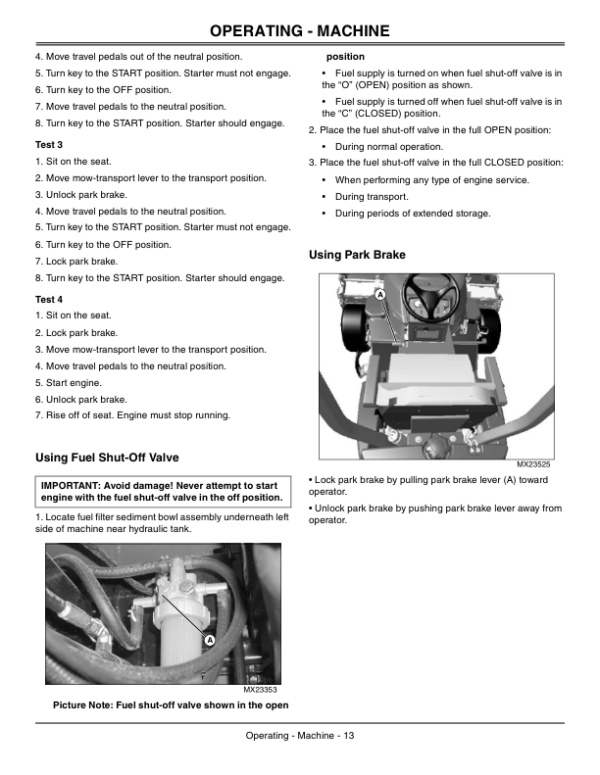 John Deere 2653B Trim & Surrounds Mower Export Edition (030001-040000) Operator’s Manual (OMTCU26485) Workshop Guide