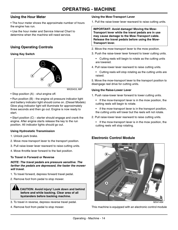 John Deere 7500, 7500 E-Cut, 7700, 8500, 8500 E-Cut, 8700, 8800 Lightweight Fairway Mower Operator’s Manual (OMTCU26681) Workshop Guide