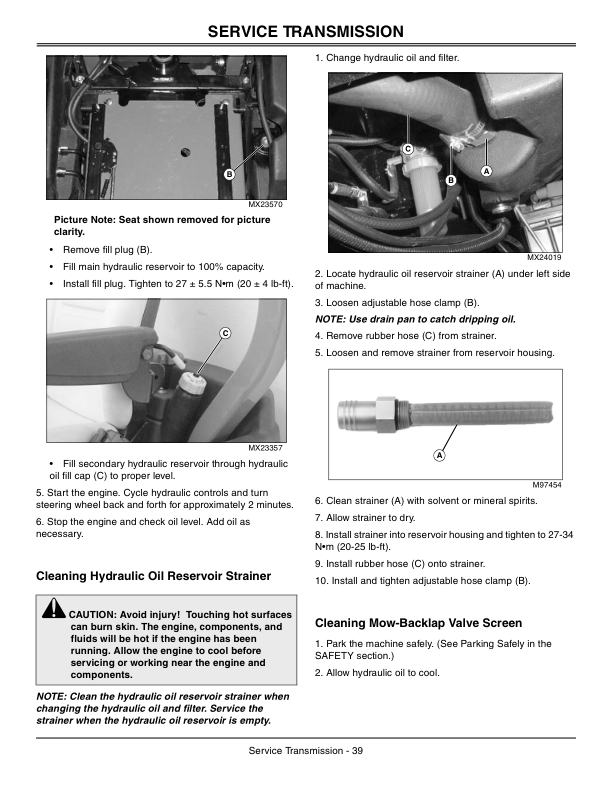 John Deere 2653B Trim & Surrounds Mower Export Edition (050001-080000) Operator’s Manual (OMTCU29221) Workshop Guide