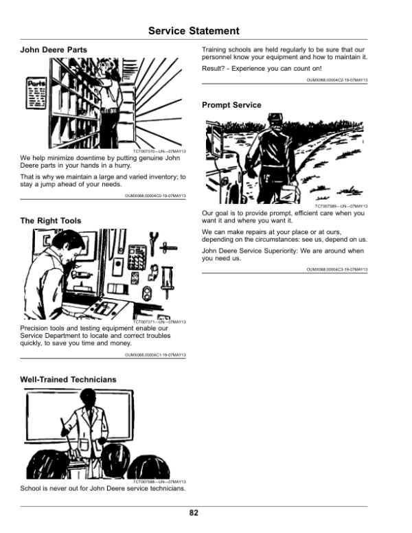 John Deere 1600 Wide Area Turbo Mowers (Series-II) Export Edition (090001-) Operator’s Manual (OMTCU29601) Workshop Guide