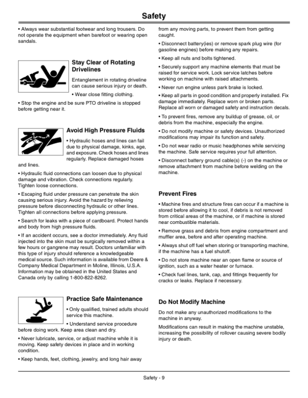 John Deere 2030A ProGator Export Edition (050001-060000) Operator’s Manual (OMTCU29780) Workshop Guide