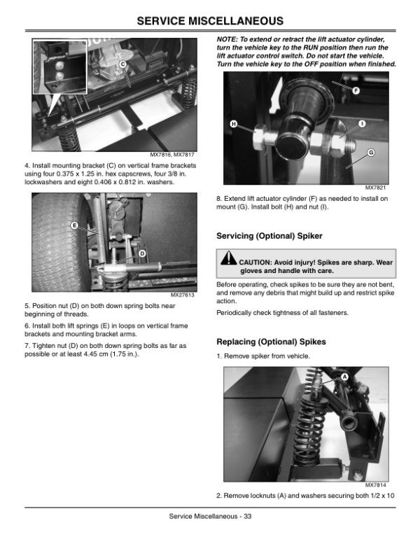 John Deere 1200A Bunker & Field Rake Export Edition (180001-190000) Operator’s Manual (OMTCU29789) Workshop Guide