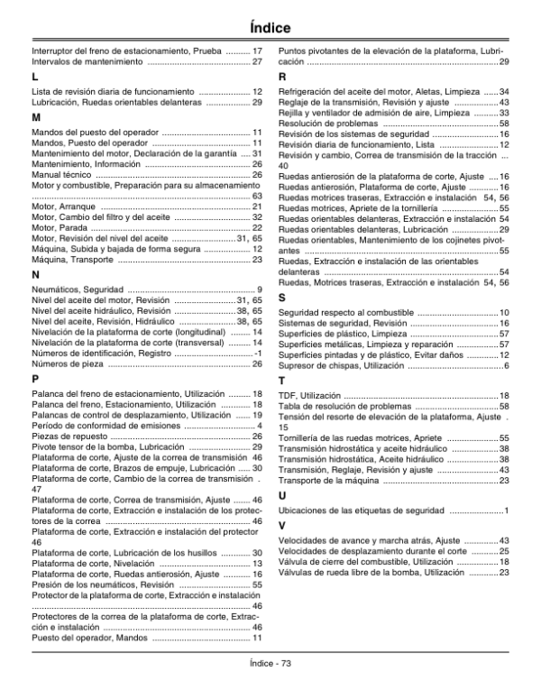 John Deere Quik-Trak Pro – 647A, 657A, 667A (070001-) Operator’s Manual (OMTCU30073) Workshop Guide