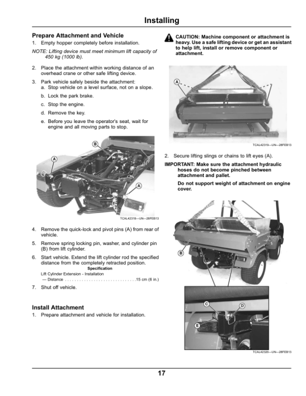 John Deere TD100 Top Dresser (North American) Operator’s Manual (OMTCU30917) Workshop Guide