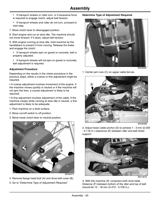 John Deere 180SL, 220SL & 260SL Walk-Behind Greens Mowers Export Edition (030001-040000) Operator’s Manual (OMTCU32832) Workshop Guide