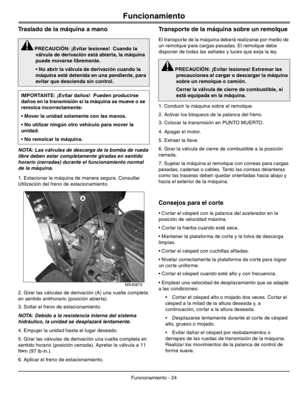 John Deere Commercial Walk Behind Mower WH36A, WH48A, WH52A (NA) Operator’s Manual (OMTCU33440) Workshop Guide
