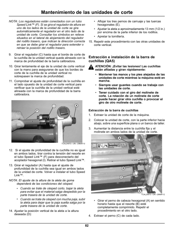 John Deere 2500B PrecisionCut, 2500E E-Cut Hybrid Riding Greens Mower(080001-)(North American) Operator’s Manual (OMTCU33601) Workshop Guide