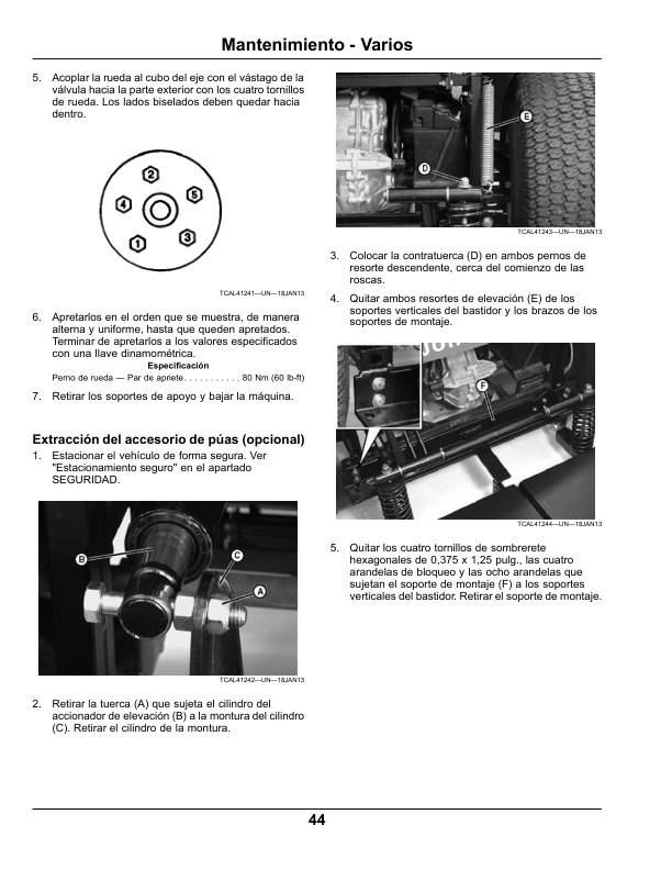 John Deere 1200A Bunker & Field Rake North America (230001-) Operator’s Manual (OMTCU33648) Workshop Guide