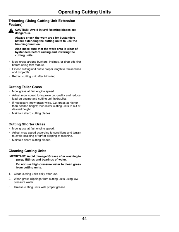 John Deere 7400A Trim, Surrounds Mower (North American) Operator’s Manual (OMTCU35098) Workshop Guide