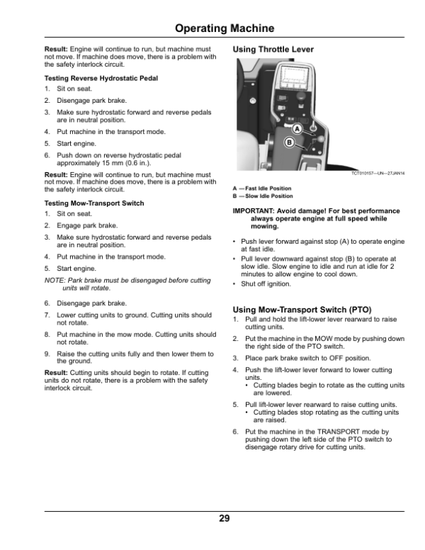 John Deere 7200A Trim & Surrounds Mowers Export Edition (010001-030000) Operator’s Manual (OMTCU35169) Workshop Guide