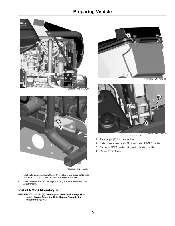 John Deere Material Collection System 14-Bushel Dump From Seat (North American) Operator’s Manual (OMTCU35716) Workshop Guide