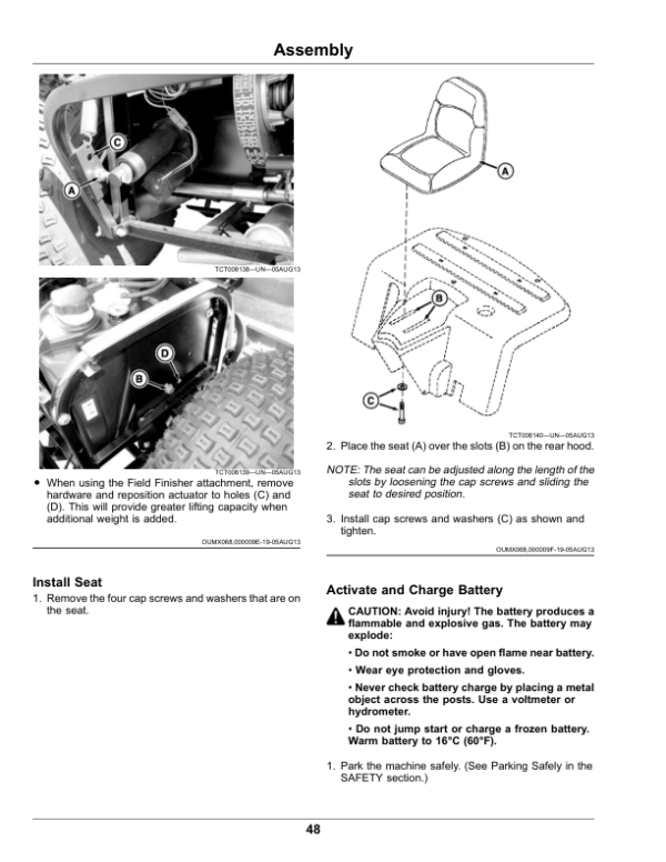John Deere 1200A Bunker Rake Export Edition (210001-230000) Operator’s Manual (OMTCU37109) Workshop Guide