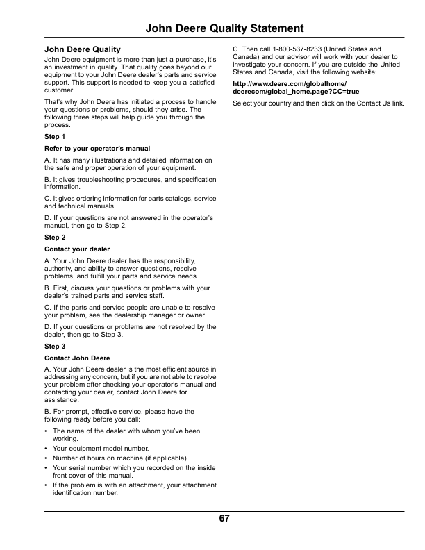 John Deere 180SL, 220SL & 260SL PrecisionCut Walk-Behind Greens Mowers Export Edition (040001-050000) Operator’s Manual (OMTCU37250) Workshop Guide