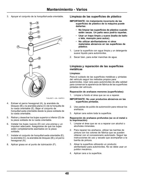 John Deere Commercial Walk Behind Mower (North American) Operator’s Manual (OMTCU38816) Workshop Guide
