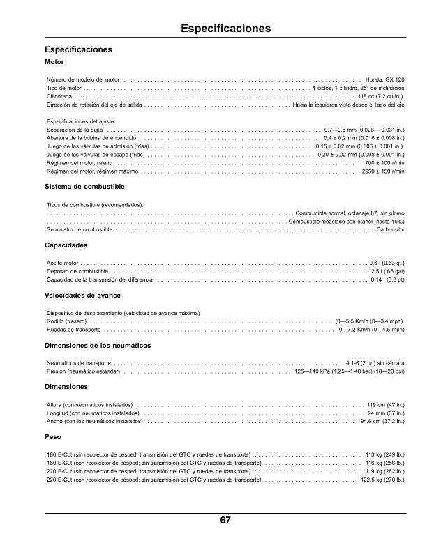 John Deere 180 E-Cut & 220 E-Cut Hybrid Walk-Behind Greens Mowers 180 E-Cut (030001-040000) 220 E-Cut (060001-070000) North America / Multi-Lingual Order manual as OMTCU38875 Operator’s Manual (OMTCU38875) Workshop Guide