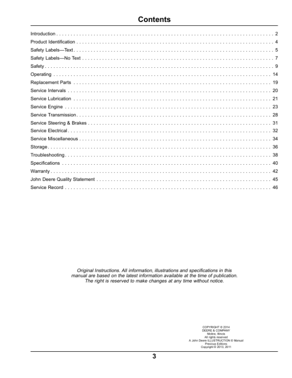 John Deere 1200H Bunker & Field Rake North America (080001-085000) Operator’s Manual (OMTCU38880) Workshop Guide