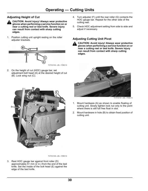 John Deere 1905 Large Reel Mower Export Edition (195001-195561) Operator’s Manual (OMTCU38960) Workshop Guide