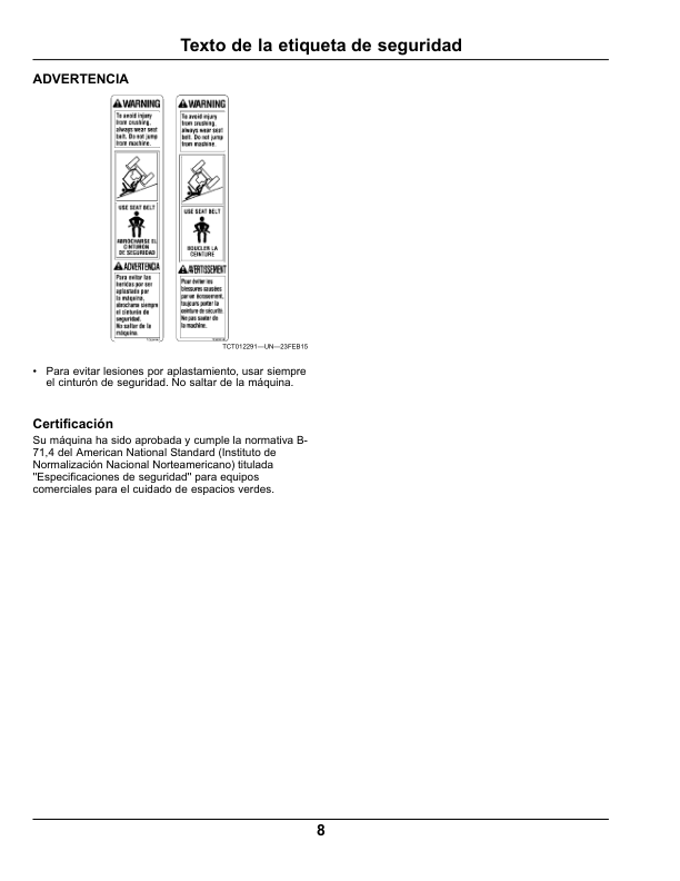 John Deere 7200A Trim, Surrounds Mower (030001-040000) Operator’s Manual (OMTCU39914) Workshop Guide
