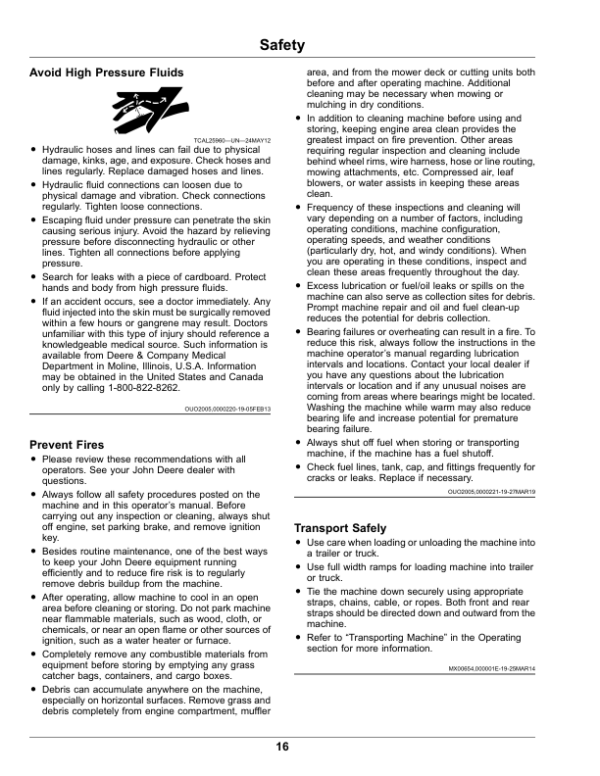 John Deere 1550, 1570, 1575, 1580 & 1585 SeriesTerrainCut Front MowersExport Edition (020001- ) Operator’s Manual (OMTCU40059) Workshop Guide