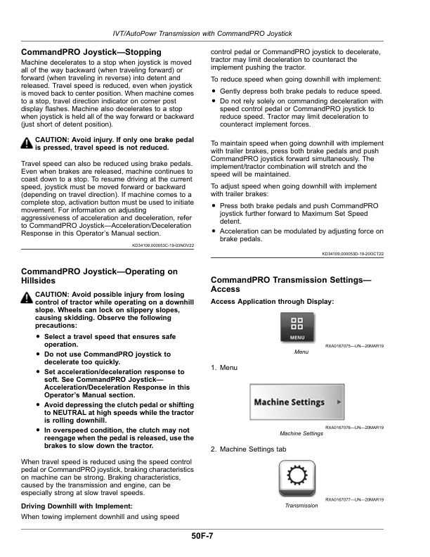 John Deere 7R Tractors (Serial No. 140001-) European Operator’s Manual (OMTR137874) Workshop Guide
