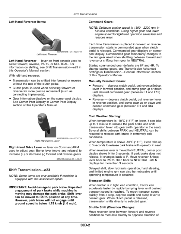 John Deere 8RX Tractors (Serial No. 810001-) North America Operator’s Manual (OMTR137880) Workshop Guide