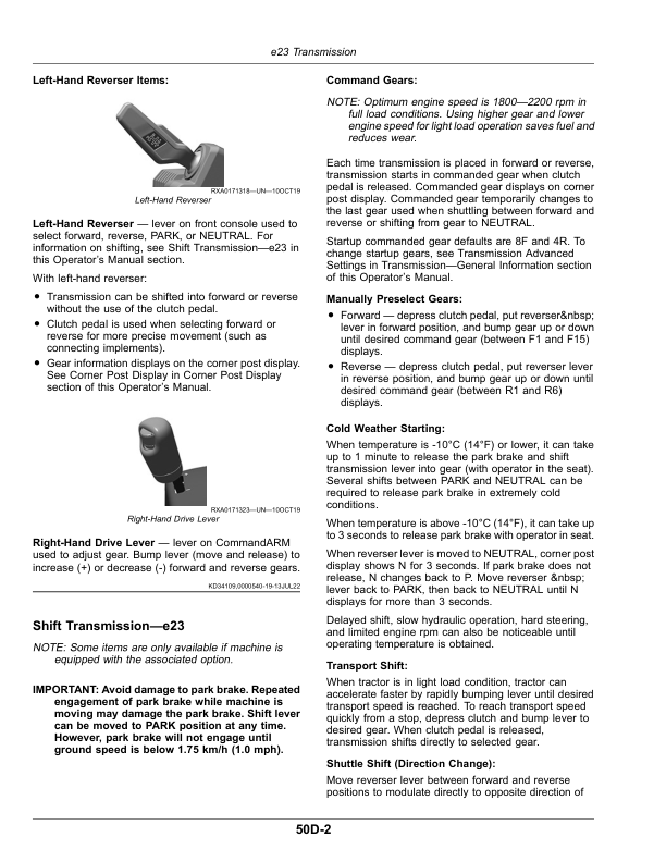John Deere 8RX Tractors (Serial No. 810001-) North America Operator’s Manual (OMTR137880) Workshop Guide