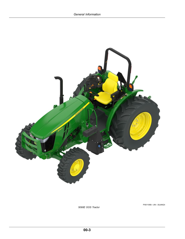 John Deere 5090E, 5090EL, 5100E (FT4) Tractors (080000-) (North American) Operator’s Manual (OMTR141618) Workshop Guide