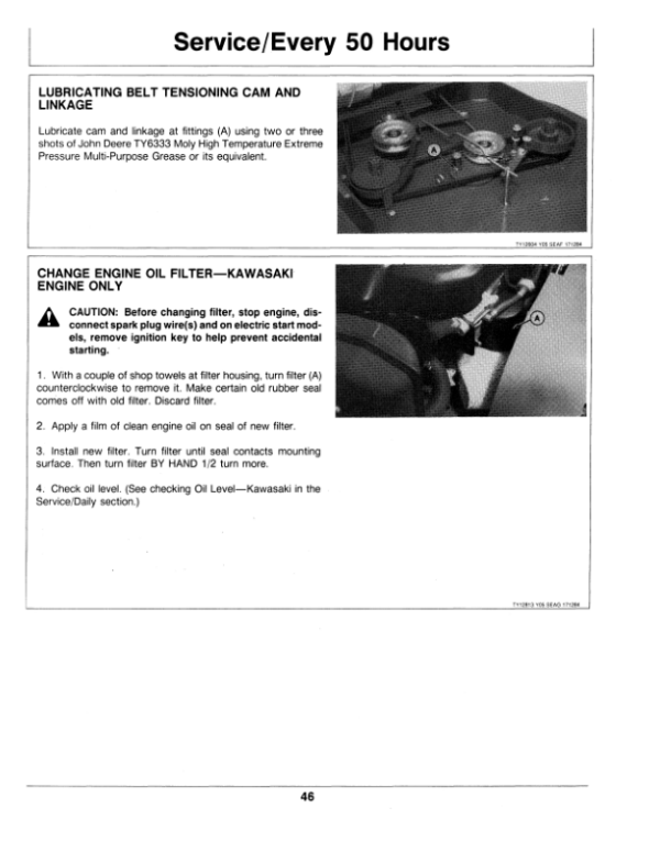 John Deere 48-, 52-Inch Commercial Walk-Behind Mowers Operator’s Manual (OMTY20721) Workshop Guide