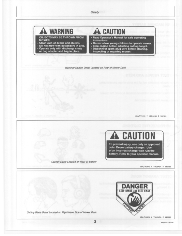 John Deere 21 Inch 2-Cycle Walk Behind Rotary Mower (3660001-410000) Operator’s Manual (OMTY20774) Workshop Guide