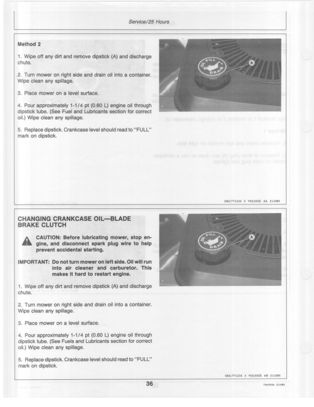 John Deere 21 Inch 4-Cycle Walk Behind Rotary Mower (3660001-410000) Operator’s Manual (OMTY20775) Workshop Guide