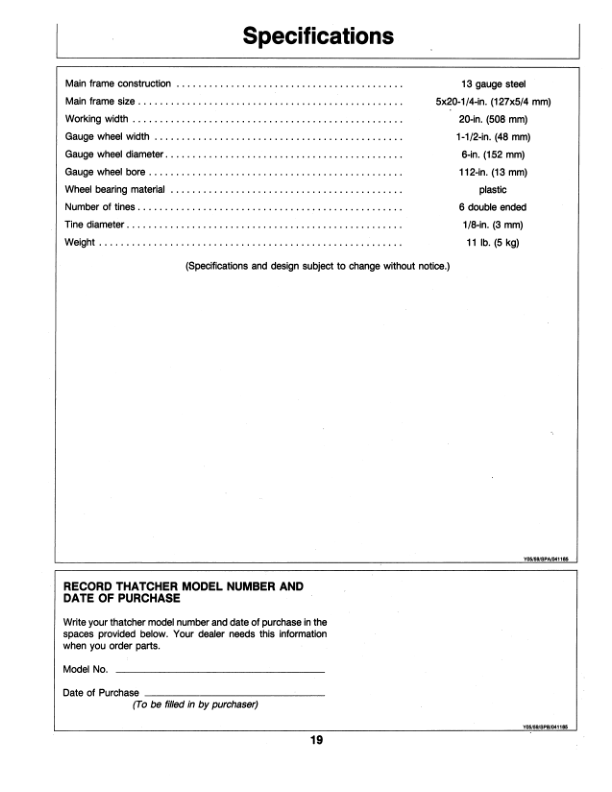 John Deere TY 13108 Thatcher, 21-Inch Walk Behind Mower Operator’s Manual (OMTY20794) Workshop Guide