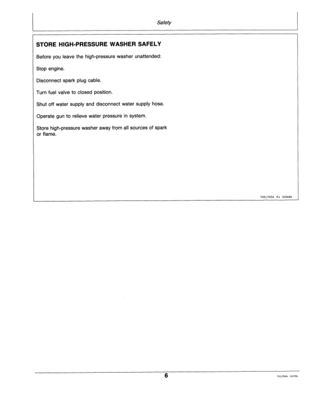 John Deere 215, 225G Hi-Pressure Washer Operator’s Manual (OMTY20844) Workshop Guide