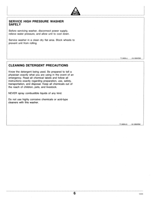John Deere OP MAN,214G,20KG,25KG HIGH PRES WSH Operator’s Manual (OMTY21676) Workshop Guide