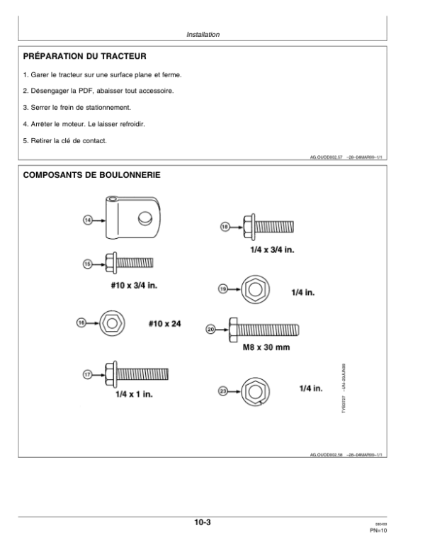 John Deere Weathershields for 4100 Tractor Operator’s Manual (OMTY24825) Workshop Guide