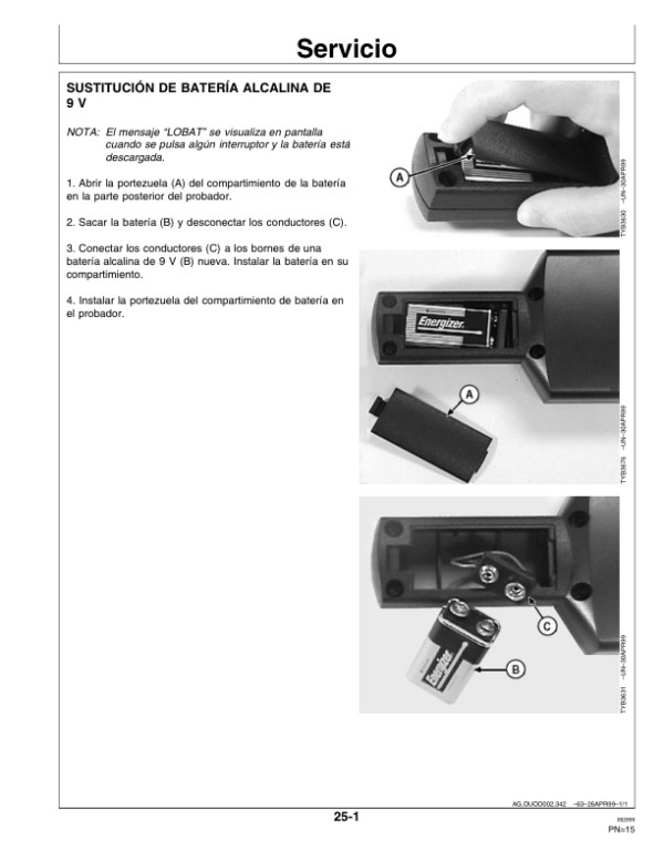 John Deere SW07310 Hay Tester, Held Low Moisture Range Hay Operator’s Manual (OMTY27498) Workshop Guide