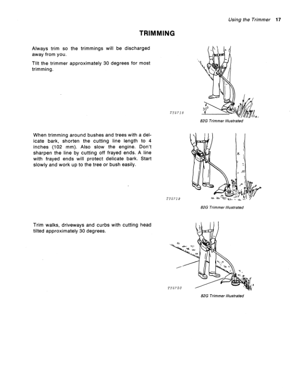 John Deere 82G (-017659) & 83G (-008386) Gasline Trimmer/Edgers (Subs with OMM122063) Operator’s Manual (OMTY3960) Workshop Guide