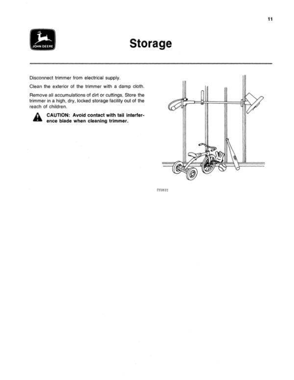 John Deere 70 E Electronic Trimmer/edger (Subs with OMM122063) Operator’s Manual (OMTY3962) Workshop Guide