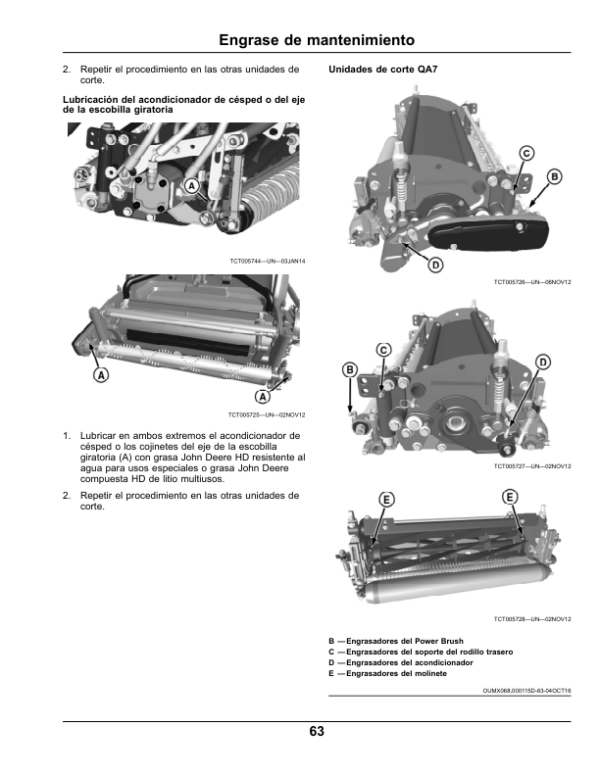 John Deere 7500A, 7700A, 8700A, 8900A PrecisionCut Fairway Mowers, 8800A TerrainCut Rough Mower (North American) Operator’s Manual (OMUC10996) Workshop Guide
