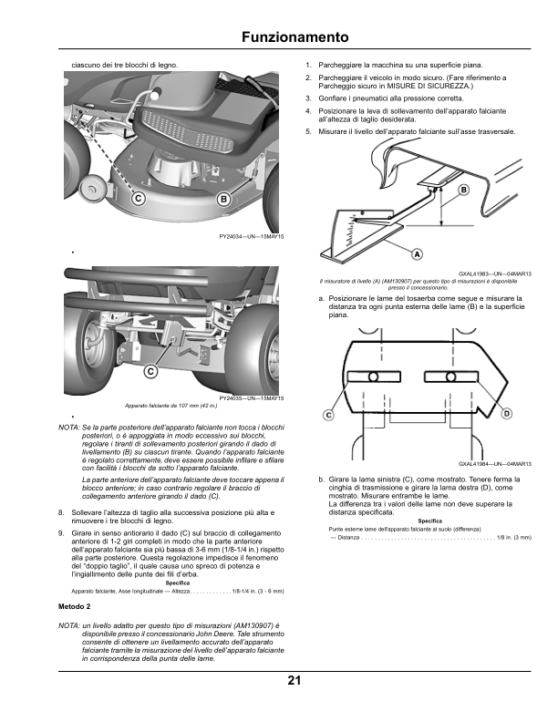 John Deere TractorsX105, X125, X165 (Export Edition) (SN 800001-) Operator’s Manual (OMUC11802) Workshop Guide