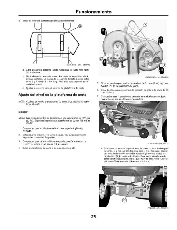 John Deere Tractors X115R, X135R, X155R (Export Edition) (SN 800001-) Operator’s Manual (OMUC11809) Workshop Guide