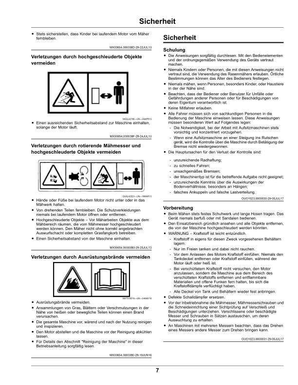 John Deere TractorsX106, X126, X166 (Export Edition) (s.n. 010001-) Operator’s Manual (OMUC12253) Workshop Guide