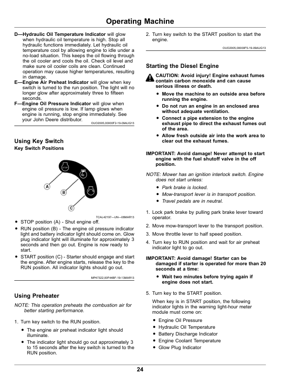 John Deere 2653B PrecisionCut Trim & Surrounds Mowers Operator’s Manual (OMUC15117) Workshop Guide
