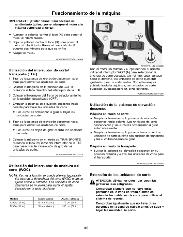 John Deere 7200A PrecisionCut Trim, Surrounds Mower (050001-060000) (North American) Operator’s Manual (OMUC15640) Workshop Guide