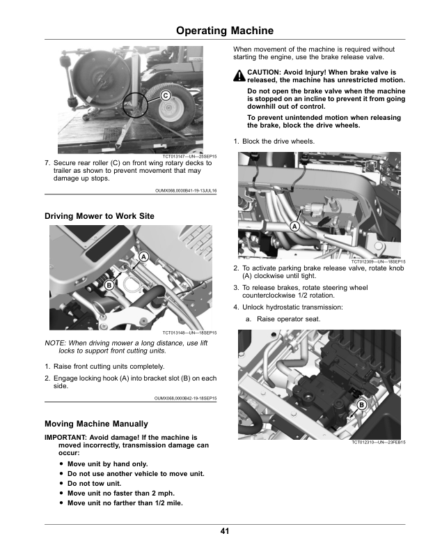 John Deere 9009A TerrainCut Rough Mowers (030001-040000) (North American) Operator’s Manual (OMUC15708) Workshop Guide