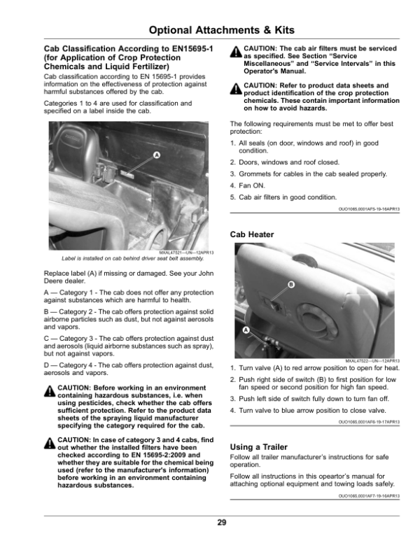 John Deere TX Turf Gator Utility Vehicles Operator’s Manual (OMUC16263) Workshop Guide