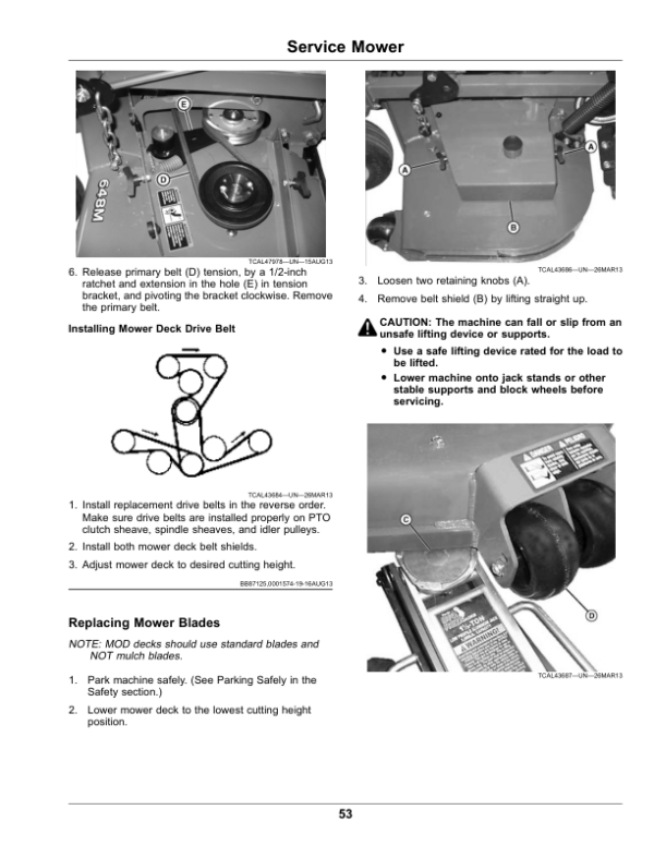 John Deere 636M, 648M, 652M QuikTrak Mowers (North America) (060001-) Operator’s Manual (OMUC16485E) Workshop Guide