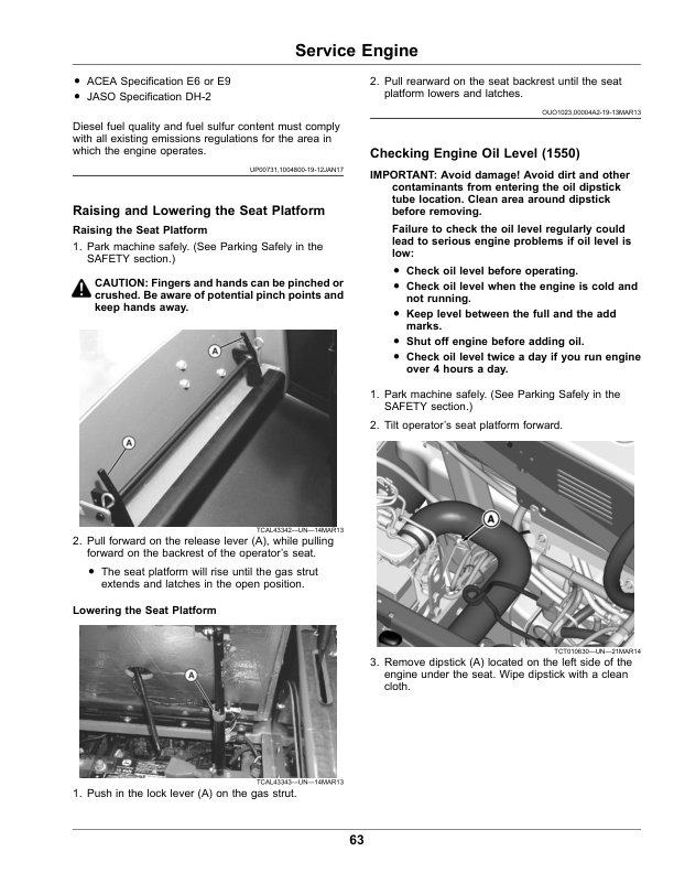 John Deere 1550, 1570, 1575, 1580, 1585 Series TerrainCut Front Mowers (050001-070000) Operator’s Manual (OMUC17865E) Workshop Guide