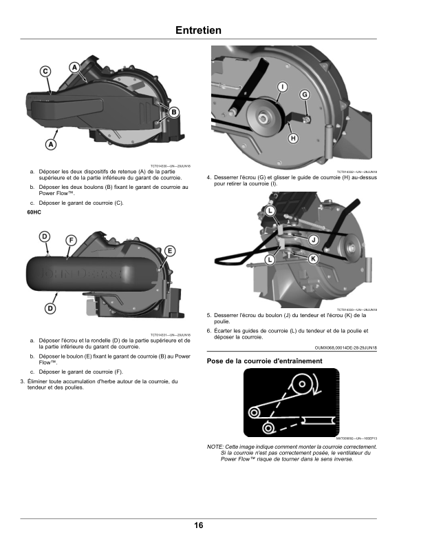 John Deere Power Flow High Performance for 48-Inch, 54-Inch, 60-Inch High Capacity PRO Mower Decks (010001-),(North American) Operator’s Manual (OMUC19492) Workshop Guide