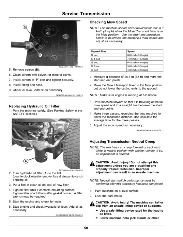 John Deere 2653B PrecisionCut Trim, Surrounds Mower (120001-) Operator’s Manual (OMUC19494) Workshop Guide