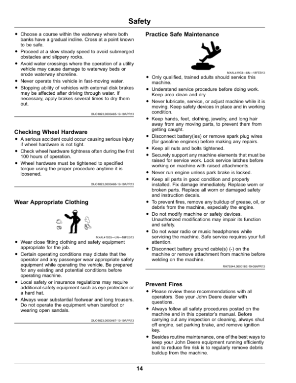 John Deere M-Gator A1 Utility Vehicles Operator’s Manual (OMUC19710) Workshop Guide